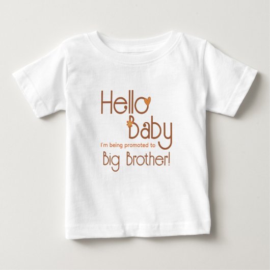 T-shirt Pour Bébé Promu à Big Brother Hello Baby Retro (Devant)