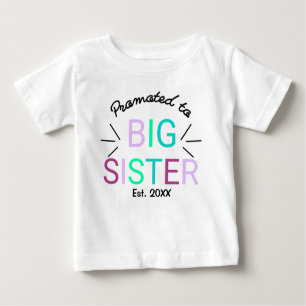 T-shirt Pour Bébé Promu À Big Sister Est 2022