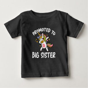 T-shirt Pour Bébé Promu à Big Sister Unicorn