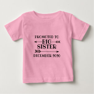 T-shirt Pour Bébé Promu à la grande soeur