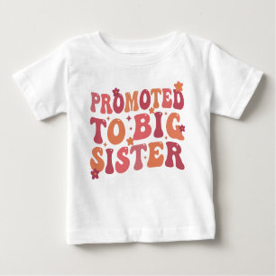 T-shirt Pour Bébé Promu À La Grande Soeur Chute Super
