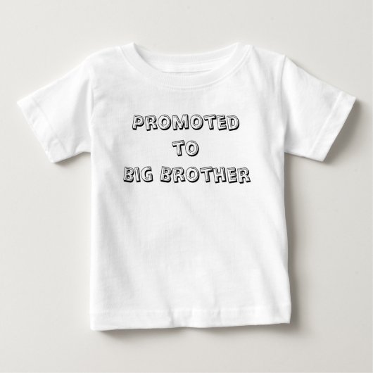 T-shirt Pour Bébé Promu au grand frère (Devant)