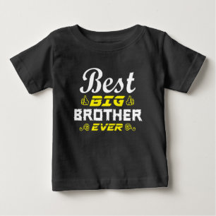T-shirt Pour Bébé Promu dans Grand Frère 2026 Dinosaur T-Rex Garçons