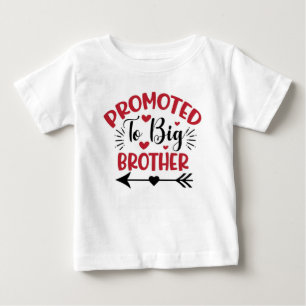 T-shirt Pour Bébé Promu dans Grand Frère Tout-Petit - Garçons Dinosa