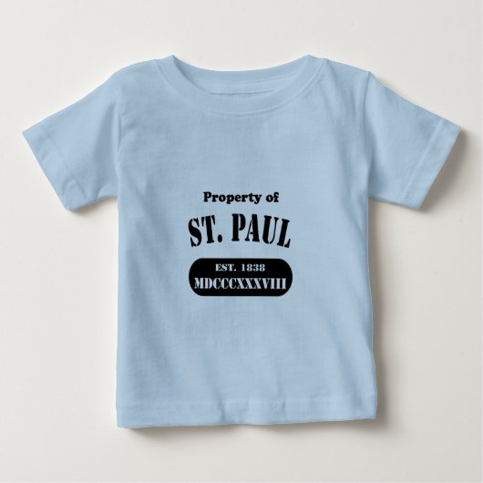 T-shirt Pour Bébé Propriété de Saint Paul (Devant)