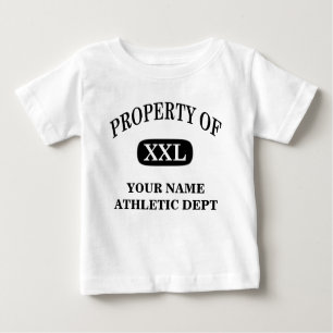 T-shirt Pour Bébé Propriété de XXL Votre nom