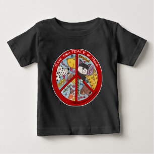 T-shirt Pour Bébé Protection des animaux des signes de la paix