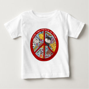 T-shirt Pour Bébé Protection des animaux des signes de la paix