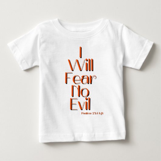T-shirt Pour Bébé Psaumes 23:4 Citation Verse De La Bible (Devant)