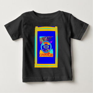 T-shirt Pour Bébé Psychedelic Groove : Pop Art Énergie Abstraite