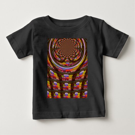 T-shirt Pour Bébé Psychédélique Pâques Kaleidoscope Art (Devant)