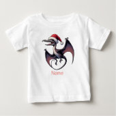 T-shirt Pour Bébé Pterodactyle de Noël (Devant)