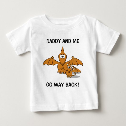 T-shirt Pour Bébé Ptérodactyle de papa et de bébé (Devant)