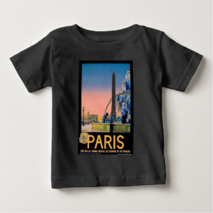 T-shirt Pour Bébé Publicité de voyage vintage Paris