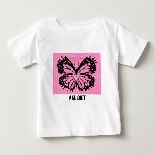 T-SHIRT POUR BÉBÉ PUISSANCE DE ROSE2, BEAUTÉ ROUGE, RÉGIME PKU (Devant)