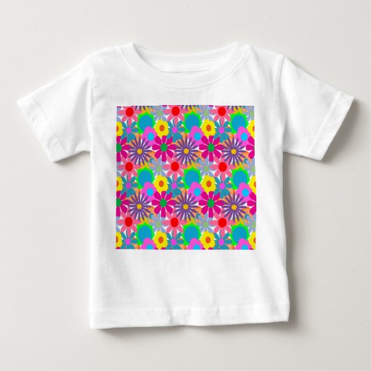 T-shirt Pour Bébé Puissance des fleurs des années 1970 (Devant)