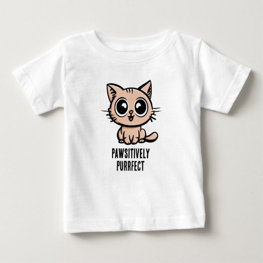 T-shirt Pour Bébé Puissant, Beau Manga Kitten (Devant)