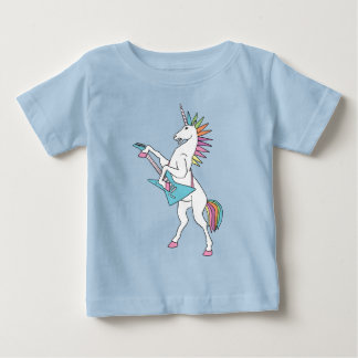 T-shirt Pour Bébé punk-roche-licorne-jouer-guitare-chemise