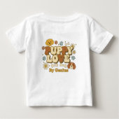 T-shirt Pour Bébé Puppy Love T-Shirt, Groovy Retro 70s Dog Lover Cut (Dos)