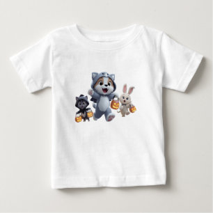 T-shirt Pour Bébé Puppy Werewolf et les amis Trick-or-Treating