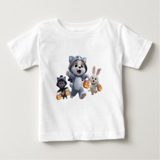 T-shirt Pour Bébé Puppy Werewolf et les amis Trick-or-Treating