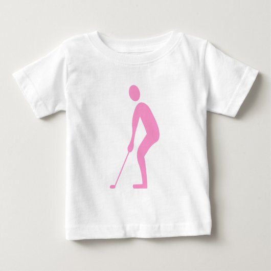 T-shirt Pour Bébé Putting - Rose (Devant)
