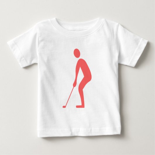T-shirt Pour Bébé Putting - rose tropicale (Devant)