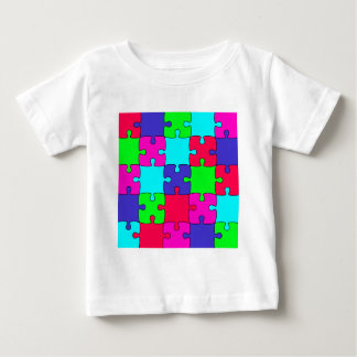 T-shirt Pour Bébé Puzzle coloré