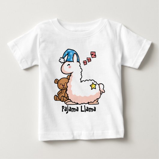 T-shirt Pour Bébé Pyjama Llama (Devant)
