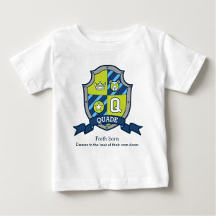 T-shirt Pour Bébé Quade boys Q nom et sens chevaliers boucliers