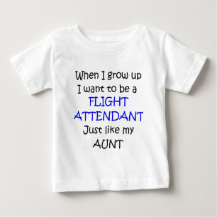 T-shirt Pour Bébé Quand je grandis le texte de steward (hôtesse de