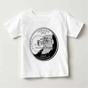 T-shirt Pour Bébé Quartier d'état de Indiana Reverse Side Faux