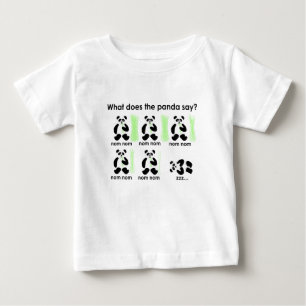 T-shirt Pour Bébé Que le panda fait-il disent-ils ?