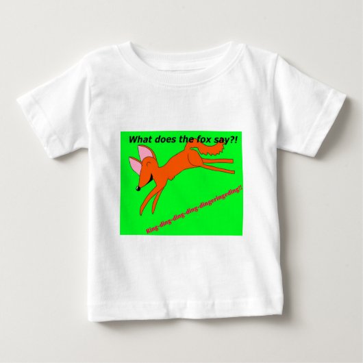 T-shirt Pour Bébé Que le renard fait-il disent-ils ? (Devant)