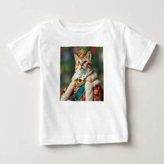 T-shirt Pour Bébé Queen cat (Devant)