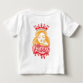 T-shirt Pour Bébé Queen Design – Elegant Royal Crown Typography for  (Dos)