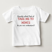 Quelle partie de emmenez-moi au T-shirt bébé de Mi