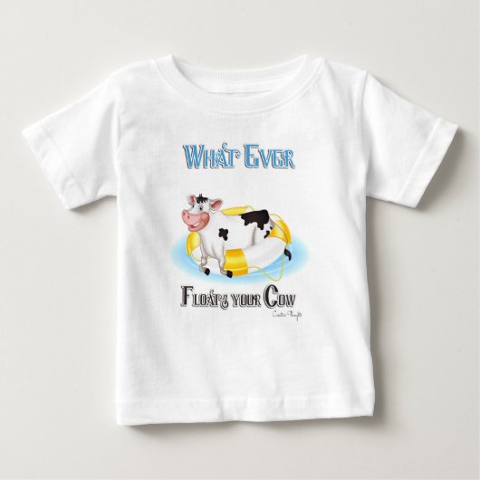 T-shirt Pour Bébé Quelle que soit la chaudière de votre vache (Devant)