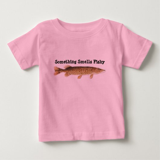 T-shirt Pour Bébé Quelque chose sent l'habillement de poisson (Devant)