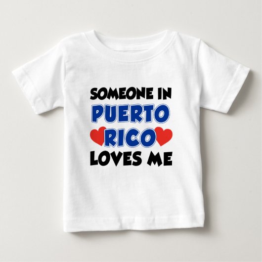 T-shirt Pour Bébé Quelqu'Un À Porto Rico M'Aime (Devant)