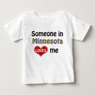 T-shirt Pour Bébé Quelqu'un au Minnesota m'aime