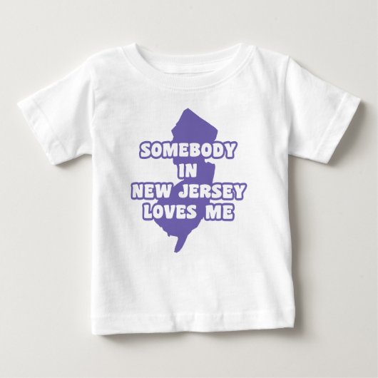 T-shirt Pour Bébé Quelqu'Un Au New Jersey M'Aime (Devant)