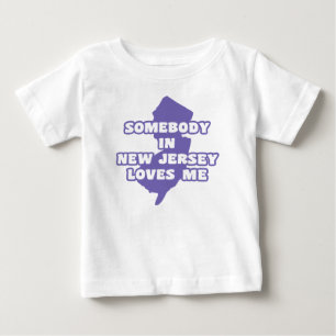 T-shirt Pour Bébé Quelqu'un dans le New Jersey m'aime