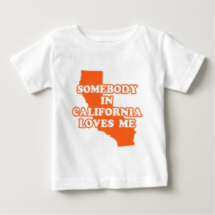 T-shirt Pour Bébé Quelqu'Un En Californie M'Aime
