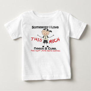 T-shirt Pour Bébé Quelqu'un que j'aime - Diabète juvénile (garçon)