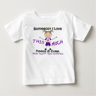 T-shirt Pour Bébé Quelqu'un que j'aime - Lupus (Fille)