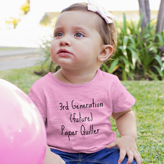 T-shirt Pour Bébé Quiller 3e génération (futur), jersey fin rose