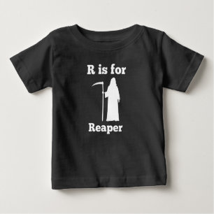 T-shirt Pour Bébé R est pour Reaper Halloween Horror Goth