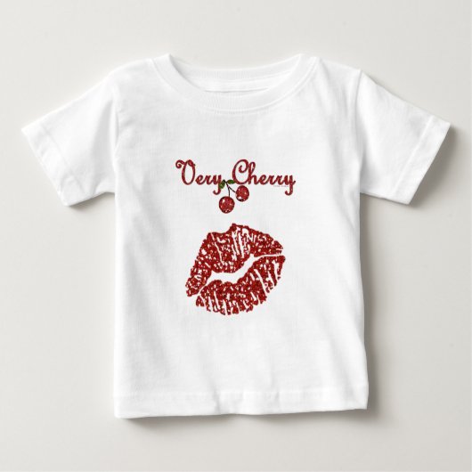 T-shirt Pour Bébé RAB Rockabilly très Cherry Kiss (Devant)