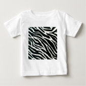 T-shirt Pour Bébé RAB Rockabilly Zebra Imprimer noir et blanc (Devant)